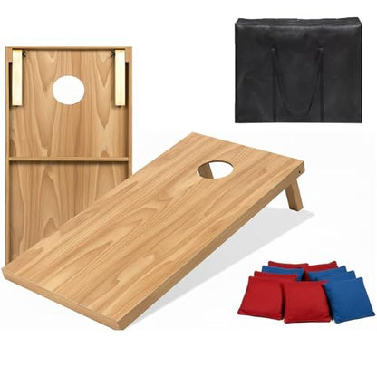 Cornhole Set, Cornhole Boards with 8 Bean Bags,Portable Game Set for Travel Home Office Recreation Tailgate - size: 2 * 1 Ft