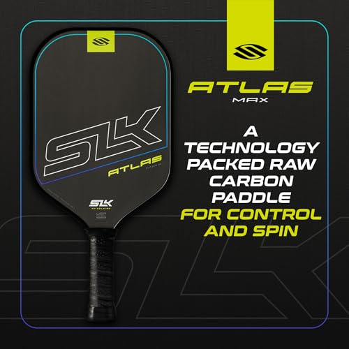 Selkirk Sport SLK Atlas Pickleball Paddle | Carbon Fiber Honeycomb - color: Blue, size: Max (All-Around Paddle)