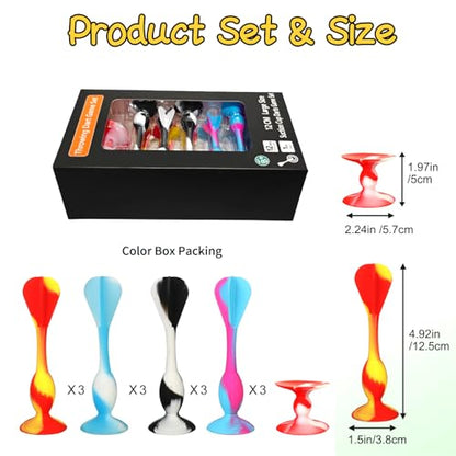 Outdoor Throwing Games Silicone Soft Darts Toys, 12Pcs Suction Cup Sticky Flying Darts, Fun Party Yard Game for Adults Kids, Beach Backyard Family Activity