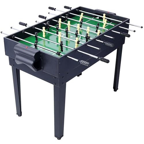 48” 6-in-1 Multi-Game Table - Billiards, Air Hockey, Foosball, Basketball, Table Tennis, and Dining Table Set for Home Game Room Blue