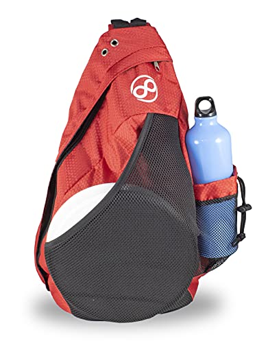 Disc Golf Backpack Slinger Bag | 6-12 Discs | Multiple Colors - color: Red