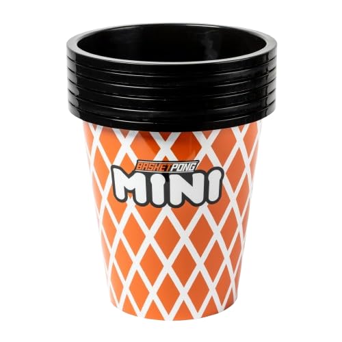BasketPong Mini – Yard Pong and Basketball Game with 12 Buckets, 2 Balls, Carrying Bag, and Air Pump – Outdoor Game for Lawn, Backyard, Beach, and Travel