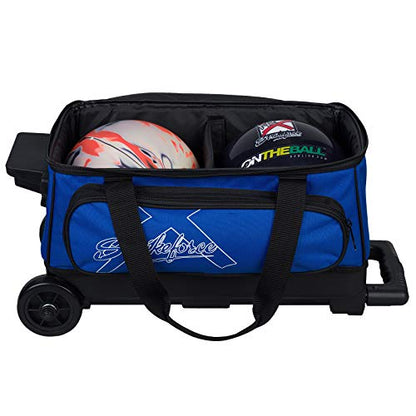 KR Strikeforce Hybrid X Double Roller Bowling Bag - Holds Two Balls, Shoes & Accessories - color: Royal
