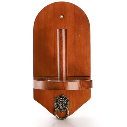 Eorbow Wall Mounted Cone Chalk Holder, Solid Wood Pool Hand Chalk Holder, Billiards Pool Table Cone Chalk Holder with Beveled Edge and Hardware, Pool Table Accessories