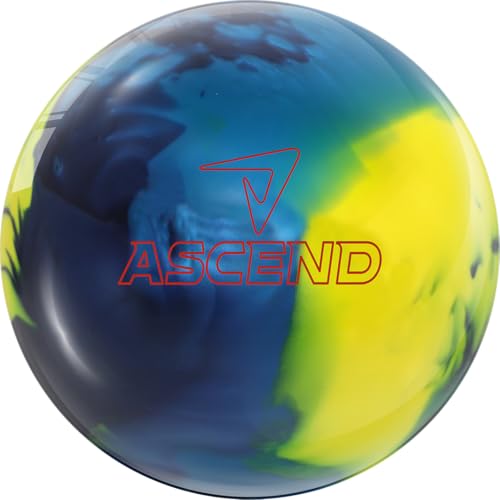 MOTIV Ascend - Bowling Ball, Entry Level, Light Oil, Available in 10-15 Pounds - color: Navy/Teal/Yellow, size: 15 Pounds