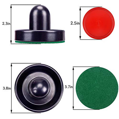ONE250 Air Hockey Pushers and Red Air Hockey Pucks, Goal Handles Paddles Replacement Accessories for Game Tables (4 Striker, 4 Puck Pack) - color: Dark Blue