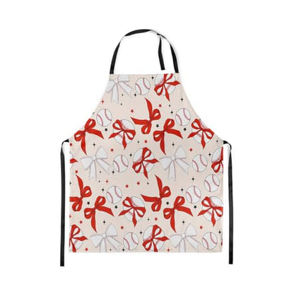 Castle Fairy Cute Rabbit Deer Kitchen Apron - color: Baseball Red