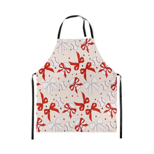 Castle Fairy Cute Rabbit Deer Kitchen Apron - color: Baseball Red