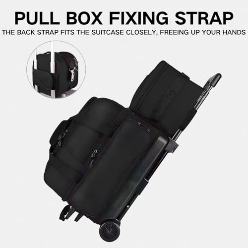 Compact Single Bowling Ball Tote Bag for Spare Ball, Lightweight One-Ball Bowling Bag with Built-In Ball Holder, Easy Carry Handle, Durable for Practice & League Play - color: Black