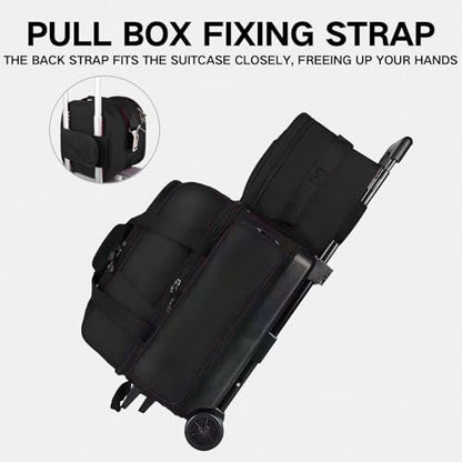 Compact Single Bowling Ball Tote Bag for Spare Ball, Lightweight One-Ball Bowling Bag with Built-In Ball Holder, Easy Carry Handle, Durable for Practice & League Play - color: Black