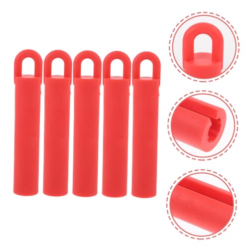 PRETYZOOM 10pcs Pool Cue Hangers 11cm Red Billiard Accessories Wall-mounted Cue Stick Holders Universal Pool Table Rack for Game Room Storage