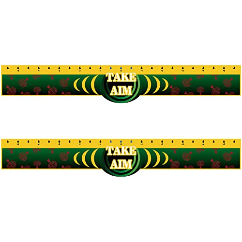 Jutom 2 Pcs Dart Throw Line PVC Toe Line Floor Stickers Markers Accessories for Dart Players Lovers Party Game Supplies Favors, 23.4 x 3.7 Inches