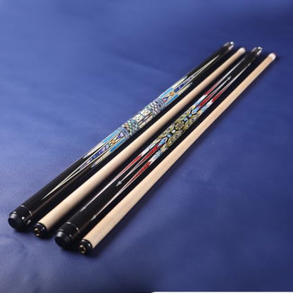 Canadian Maple Pool Cue Stick, Stainless Steel 5/16" X 18 Joint, 58 Inch 13mm Tip Billiard Pool Cue Stick, 19 20 oz, 2-Piece Pool Cue Stick for Beginner, Commercial Home Entertainment - color: Model C (19oz)