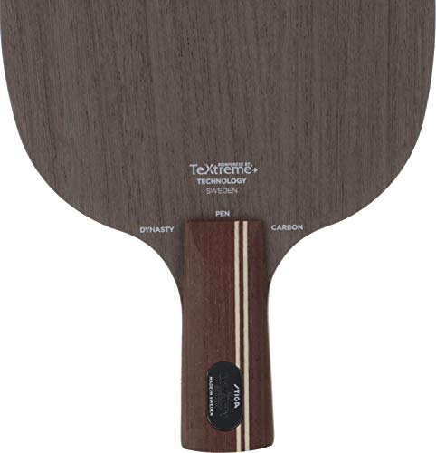 STIGA Table Tennis Racket, Forgiveness Model, Dynasty Carbon, Pen Holder, for Attacks, Includes Special Materials | Pen Holder - style: Chinese Style Pen