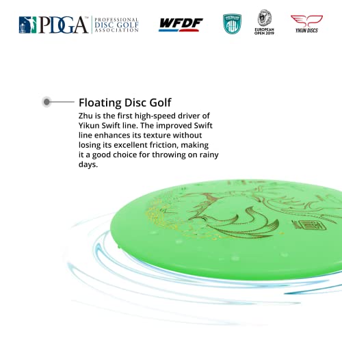 yikundiscs PDGA Approved Floating Distance Driver Golf Disc,150-160g Water-Float Distance Driver, Stable Flight Performance for Disc Golf Water Courses & Outdoor Competition | Floats in Water,Lightweight Buoyant Plastic - color: green