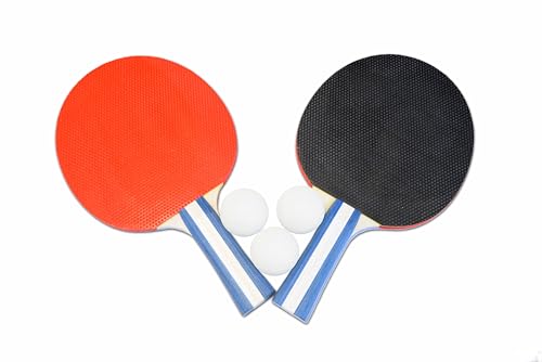HAN'S DELTA Ping Pong Paddle Sets - 2 or 4 Player Table Tennis Paddles, Pingpong Balls & Net - Table Tennis Equipment & Ping Pong Accessories - style: Professional Set (2 Paddles+3 Balls)