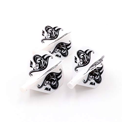 CUESOUL TERO AK4 Dart Flight Standard Shape/Shield Shape/Diamond Shape - color: Standard Shape-White Black Butterfly