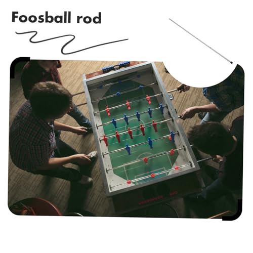 HANABASS Foosball Accessory Table Soccer Machine Accessory Stainless Steel Foosball Rod Table Football Replacing Pole Replaceable