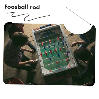 HANABASS Foosball Accessory Table Soccer Machine Accessory Stainless Steel Foosball Rod Table Football Replacing Pole Replaceable