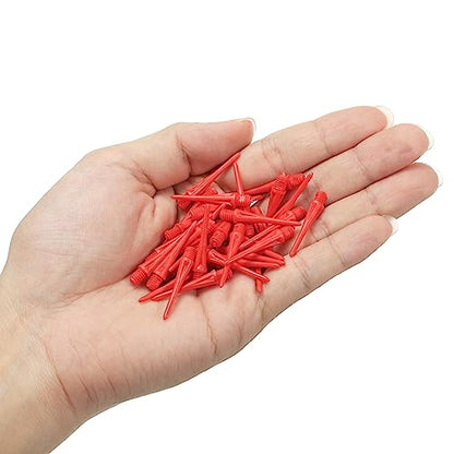 PATIKIL Plastic Dart Tips 2BA Thread Soft Dart Replacement Plastic Tip Soft Tip Dart Accessories - color: Red