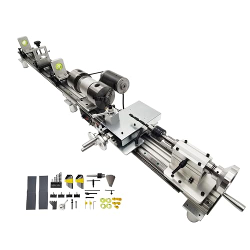 110V Billiard Cue Repair Machine, Pool Cue Lathe Repair Machine Double Track Multi-Function Snooker Cue Fixing Kit 0-2500rpm for Hall/Home/Club 450W