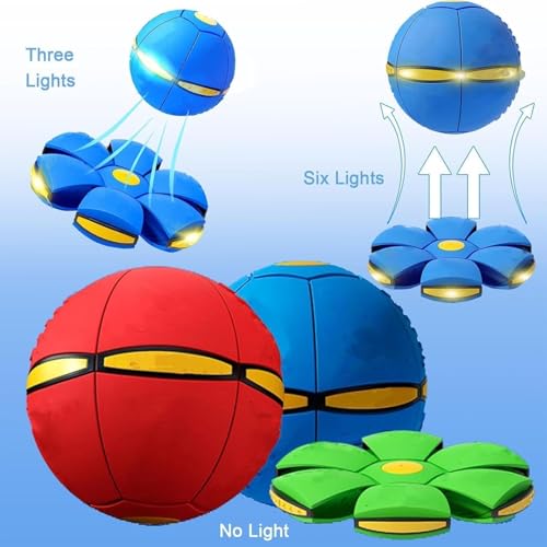 Magic Ball, Magic Metaball, Children Bouncing Ball, Parent-Child Interaction, Dual Form Freely Switchable, with 6 Light for Kid - color: B