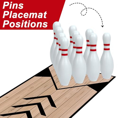 Mini Bowling Set, Indoor & Outdoor Home Bowling Set, Bowling Alley Set with Lane, Bowling Pins & Ball Set