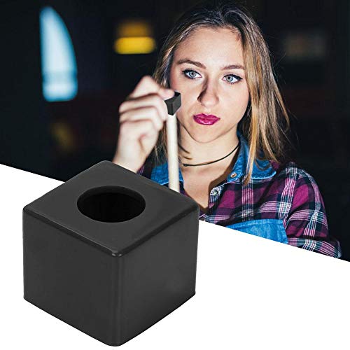 Zerone Billiard Chalk Holder, Secure Fit Pool Cue Tip Lubricator with Portable Design for Billiard Enthusiasts Snooker Lovers and Pool Player (Black)