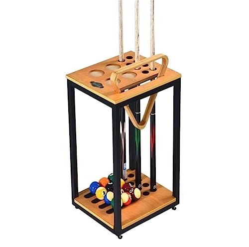 Pool Stick Holder Pool Cues Racks FreeStanding Solid Wood Rack Holds Up to 8 Cues Snooker Cue Rack Billiard Room Pool Hall