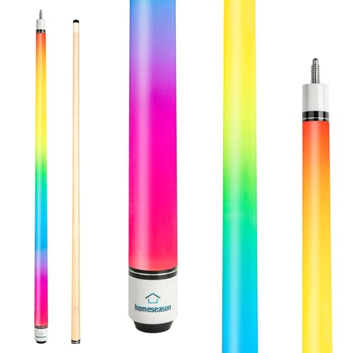 HomeSeason Pool Cues 58 inch Pool Cue Stick with 12.7mm Fiber Leather tip for Beginner, Commercial and Home Entertainment - color: 1-Pack(B)