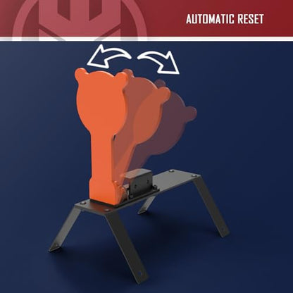 KNINE OUTDOORS 3/8'' AR500 Auto Reset Target, Steel Target for Shooting Range, Suitable for Pistol, Rifle, Handgun, Shotgun, Rimfire - style: Gong