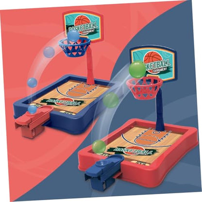 2 Sets Mini Desktop Basketball Game with Shooting Frame Easy to Install Indoor Hoop for Hand-Eye Coordination and Finger Power Improvement