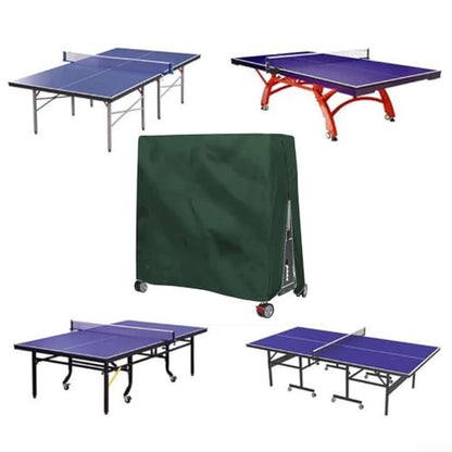 Outdoor Table Tennis Table 210D Oxford Fabric Waterproof Windproof Dustproof Protective -Weather Fit Standard Foldable Pong Tables 165 x 70 x 185 cm Gray(Gray)