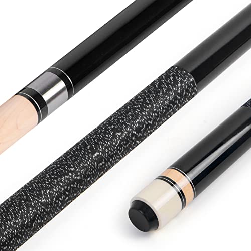 AKLOT Pool Cues,58" Pool Cue Stick Canadian Maple Wood Billiard Cues Sticks for Professional Billiard Players 18 19 20 21 oz - color: 4 Set Black 21oz