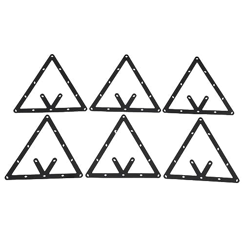 6Pcs Pool Table Magic 8, 9, 10 Ball Rack, Slim Billiard Ball Triangle Rack, Billiards Pool Accessories for Pool Halls or Individual, Easy to Use, 9.4 x 9.4 inch