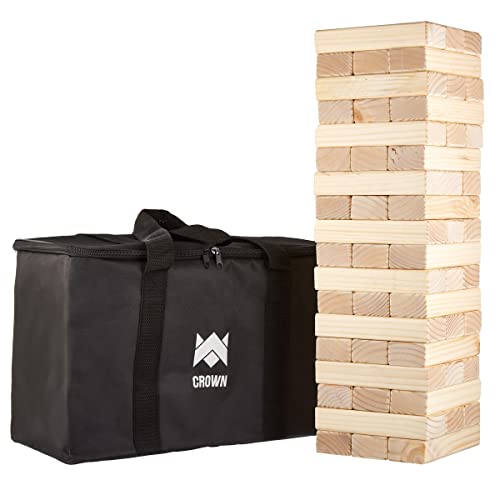 Deluxe Outdoor & Indoor Large Wood Tower Game Set - Includes Carrying Bag!