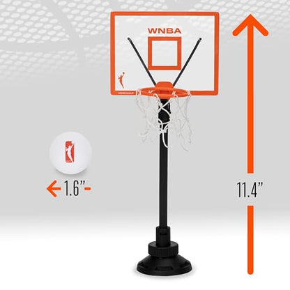 Franklin Sports WNBA Bounce a Bucket Tabletop Basketball Toy - Kids Indoor Micro Basketball Hoop Game with Balls - WNBA Fan Shop Mini Hoop for Bedroom + Office