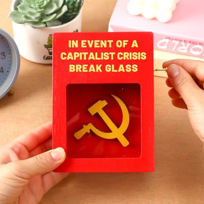 Funny Office Decor for Your Desk, In Case Of Emergency Break Glass and Turn Crank, A Unique Music Box for Gag Gift & Prank for Your Coworker funny - style: Funny Emergency Box