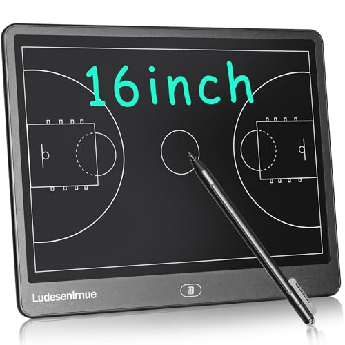 Electronic Basketball Coaching Board - 16 inch LCD BasketballTactics Board with Stylus Pen, Basketball Coach Essentials
