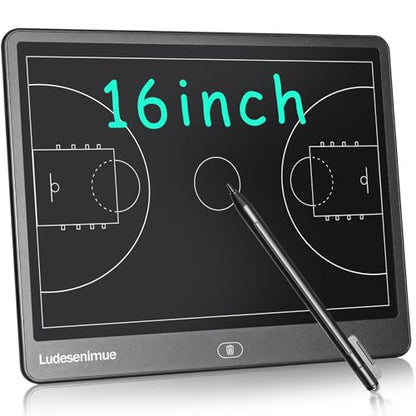 Electronic Basketball Coaching Board - 16 inch LCD BasketballTactics Board with Stylus Pen, Basketball Coach Essentials