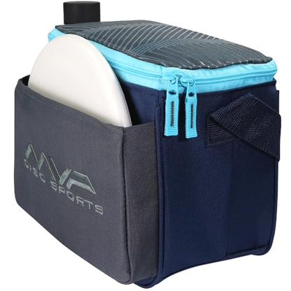 MVP Disc Sports Cell Disc Golf Starter Bag (Choose Your Favorite Color) - color: Dark Gray/Sky Blue