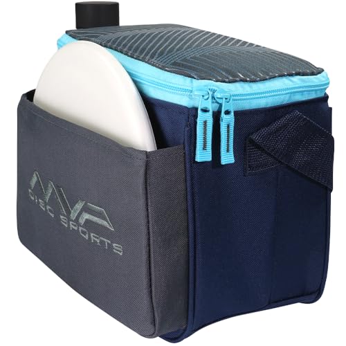 MVP Disc Sports Cell Disc Golf Starter Bag (Choose Your Favorite Color) - color: Dark Gray/Sky Blue