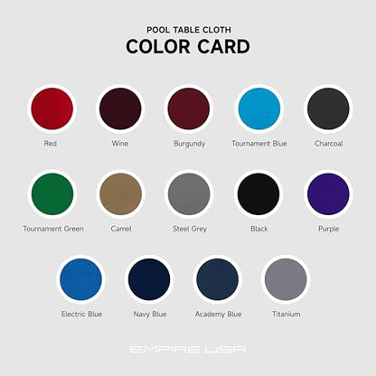 Empire USA - Billiard Worsted Speed Cloth（Felt） 7/8/9 FT - color: Academy Blue, size: 7ft