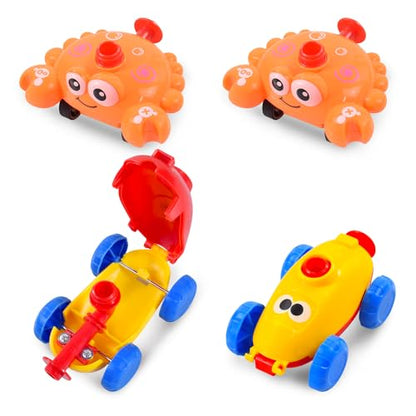 BAKAM Toddler Toys 3-4 for Boys Girls, Balloon Launcher & Powered Car Set, Fun Toddlers STEM Toy Balloon Pump Cars Racer Kit for Kids 3-5 (Monster) - style: Monster