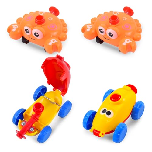 BAKAM Toddler Toys 3-4 for Boys Girls, Balloon Launcher & Powered Car Set, Fun Toddlers STEM Toy Balloon Pump Cars Racer Kit for Kids 3-5 (Duck) - style: Duck