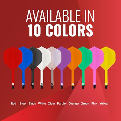 Shot! Darts Flight Deck One Piece Dart Flight and Shaft System, Reduced Deflections, Standard Shaped Flight (350 Micron) Available in Set of 3 - color: Orange, size: Medium