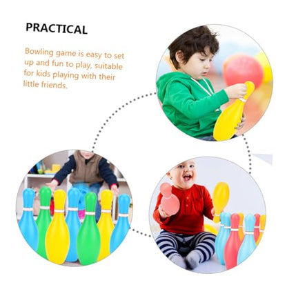 2Sets Bowling Durable Bowling Kit for Pins Balls Fun Interactive Activity for Boys for Kindergarten Play and Parties