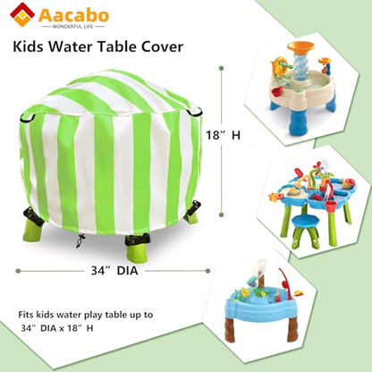 Water Table Cover Spiralin' Seas Waterpark Outdoor Sand Water Play Table Cover 34X34X18 inch-(Cover only)-Green - color: Green