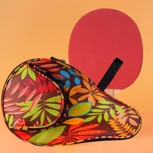 Table Tennis Paddle Bag Paddles Case Cover Waterproof Pong Racket Bat Storage Case Holder with Pong Ball Storage Pocket Organizer