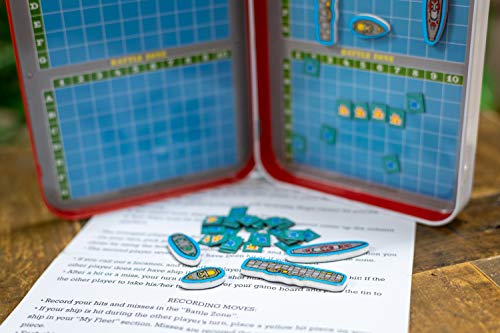 TS Shure by Bendon Battle of The Boats Games Mini Magnetic Activity Tin with Illustrated Foam Magnets 50516 - style: Battle of the Boats Game Tin